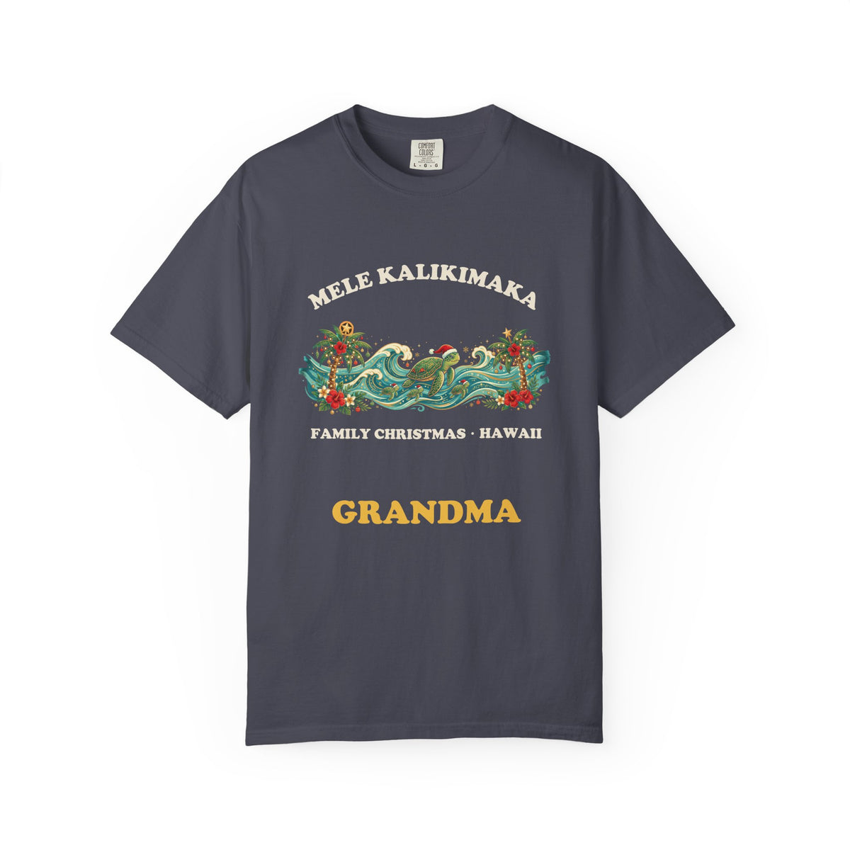 Mele Kalikimaka Hawaiian Family Christmas Grandma T-Shirt