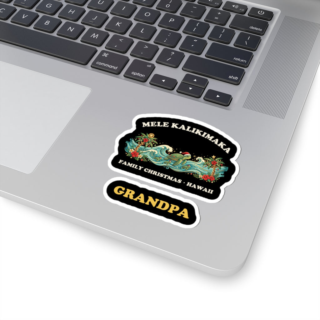 Mele Kalikimaka Family Christmas Grandpa Sticker