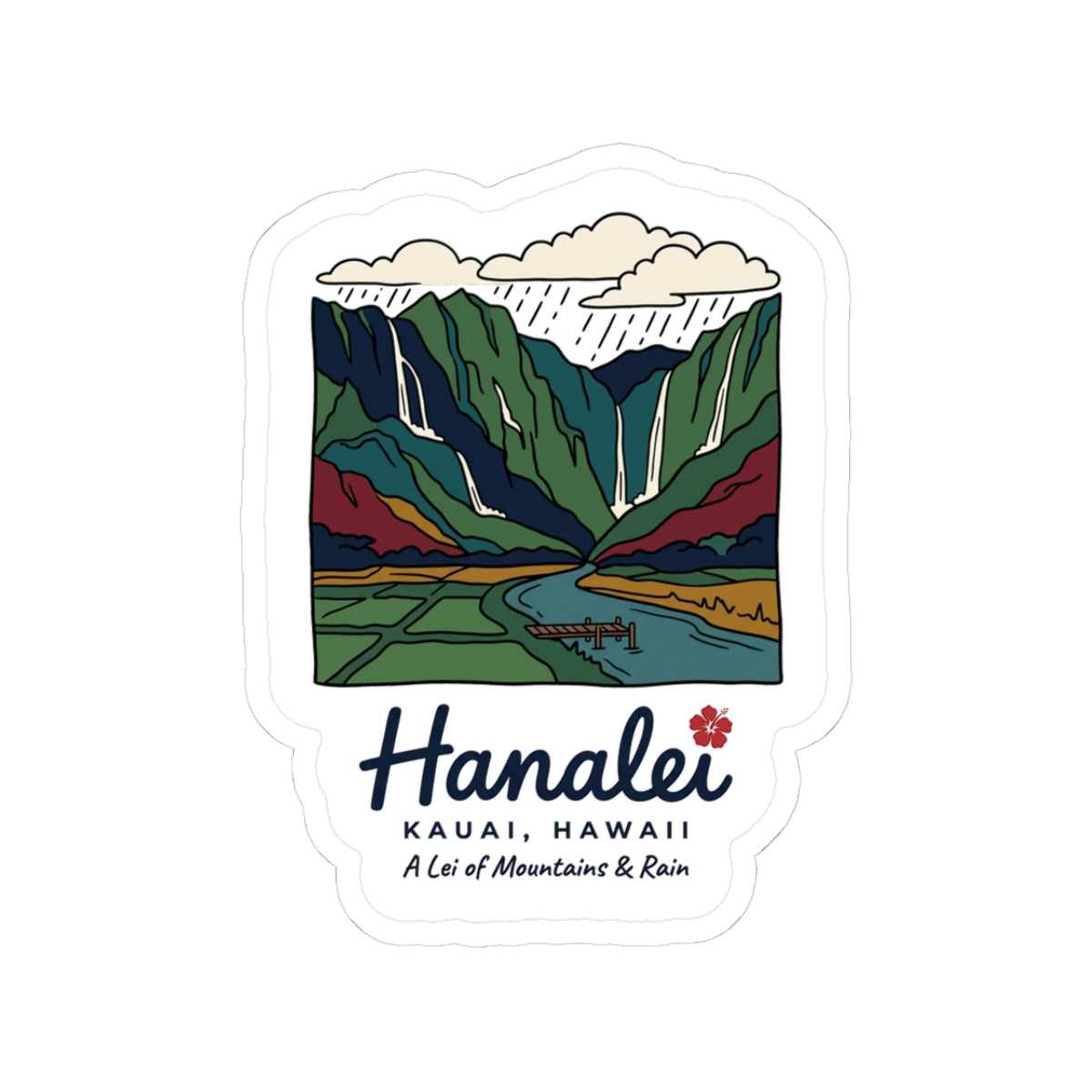 Hanalei Hawaii Sticker