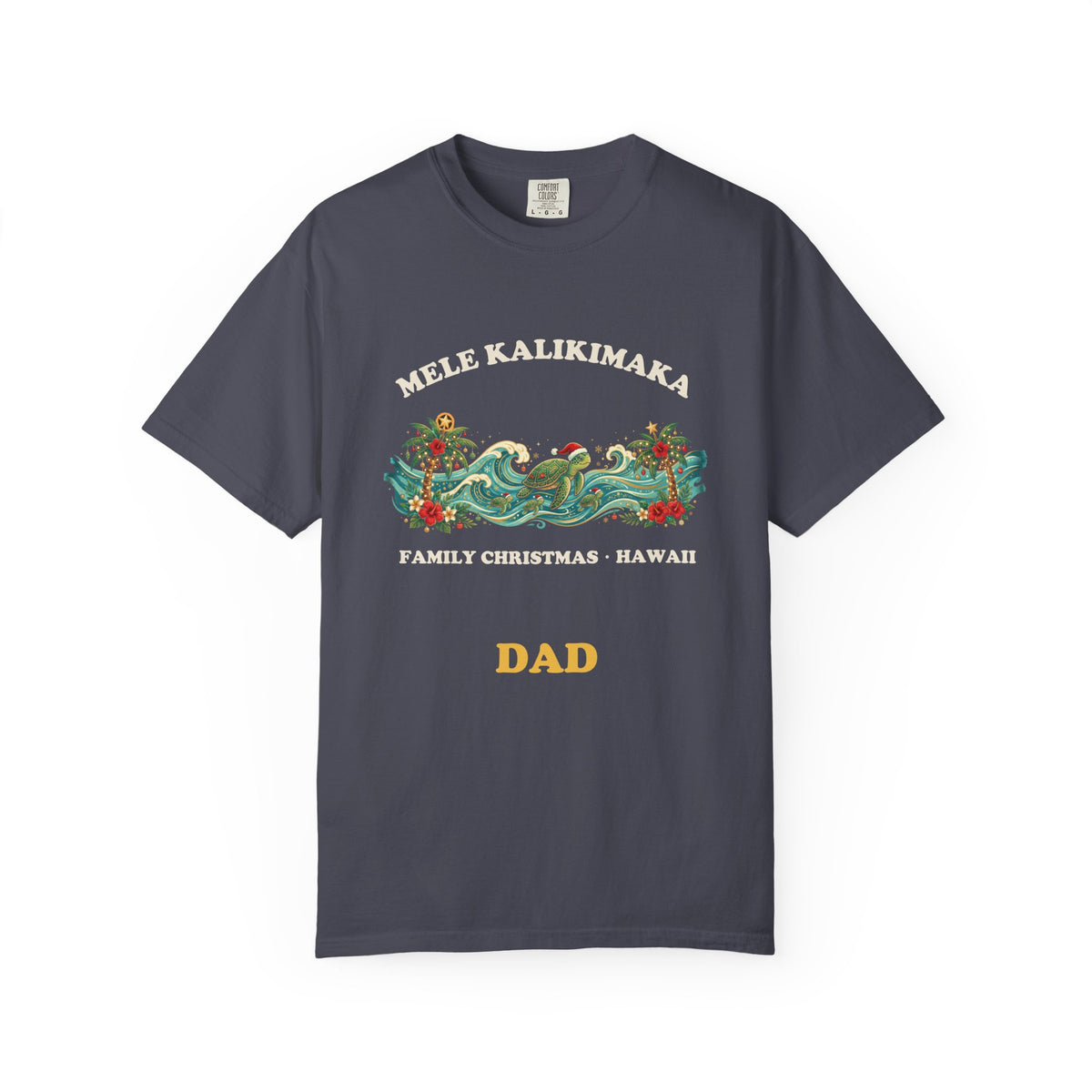 Mele Kalikimaka Hawaiian Family Christmas Dad T-Shirt