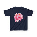 Pink Plumeria Floral Kids T-Shirt