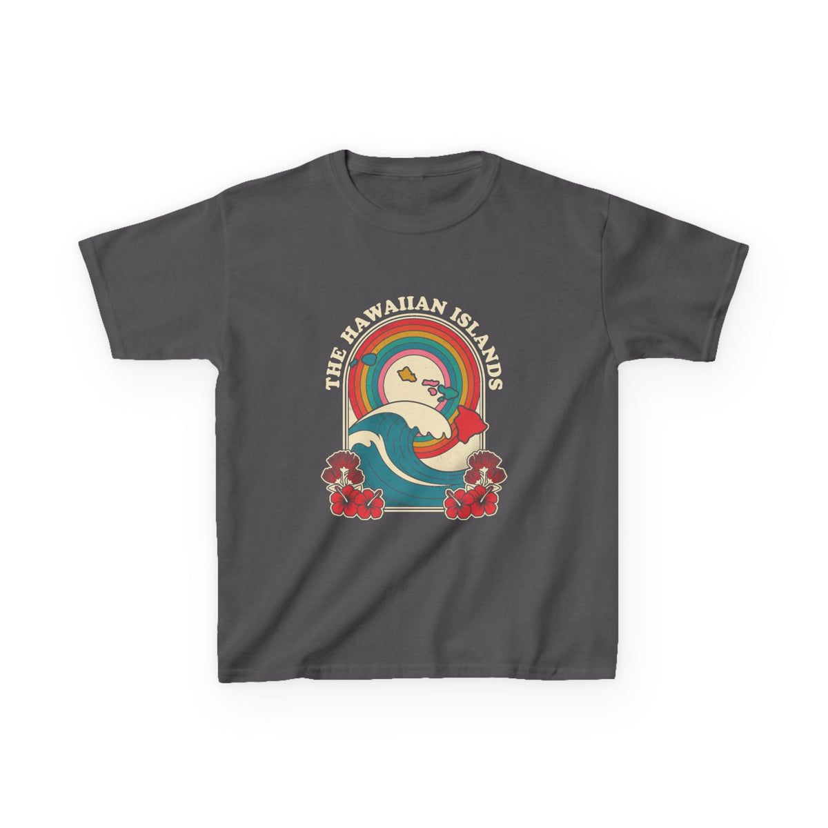 The Hawaiian Islands Retro Travel Poster Kids T-Shirt