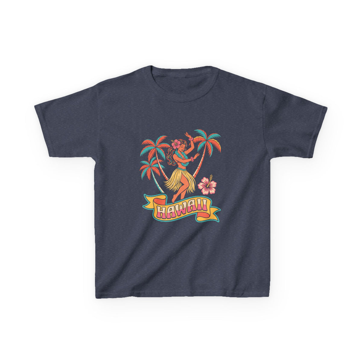 Retro Hula Dancer Hawaii Vintage Graphic Kids T-Shirt