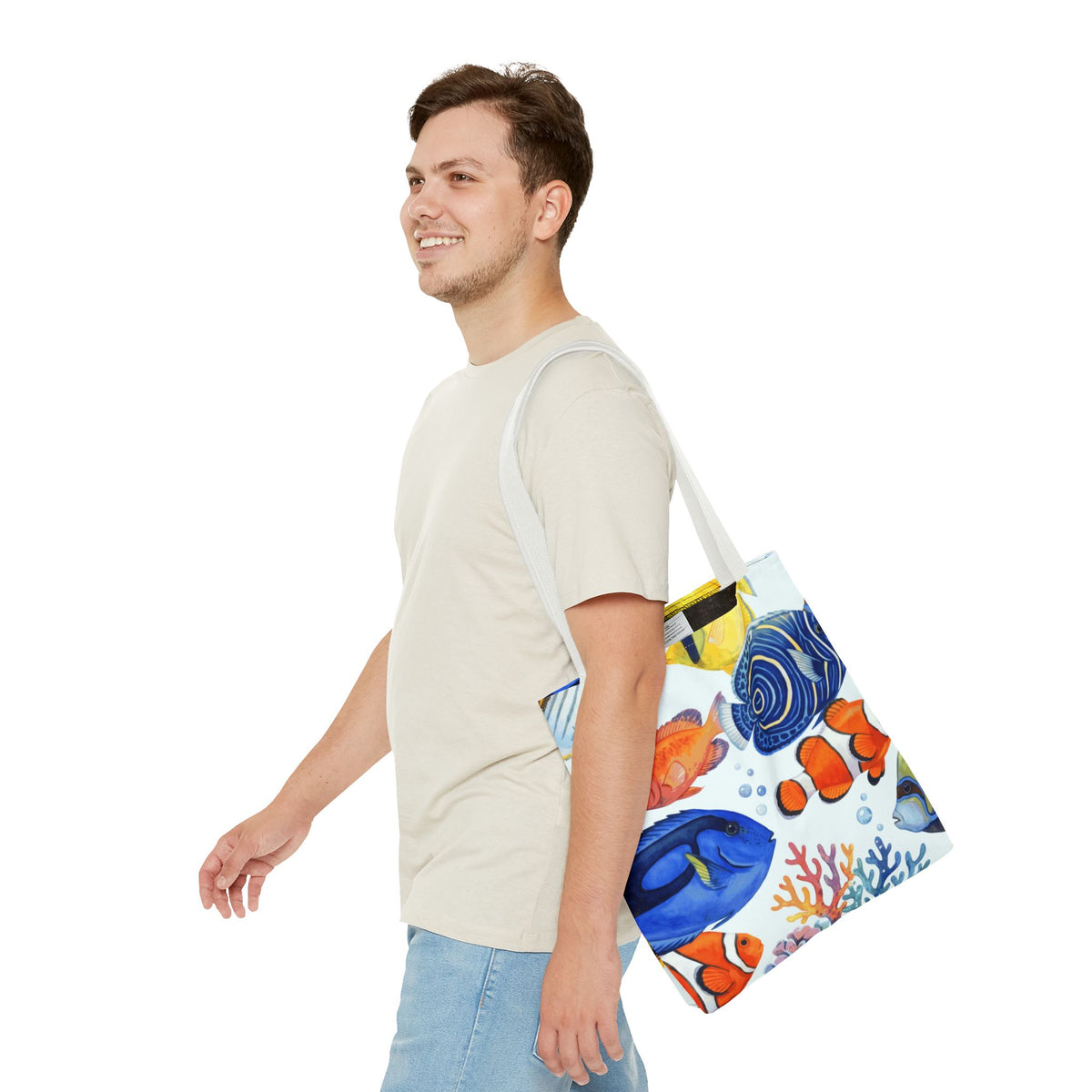 Tropical Reef Fish Hawaiian All-Over Tote Bag