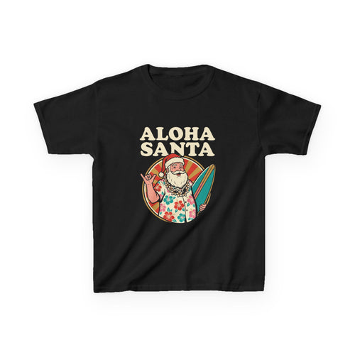 Aloha Santa Hawaiian Christmas Kids T-Shirt