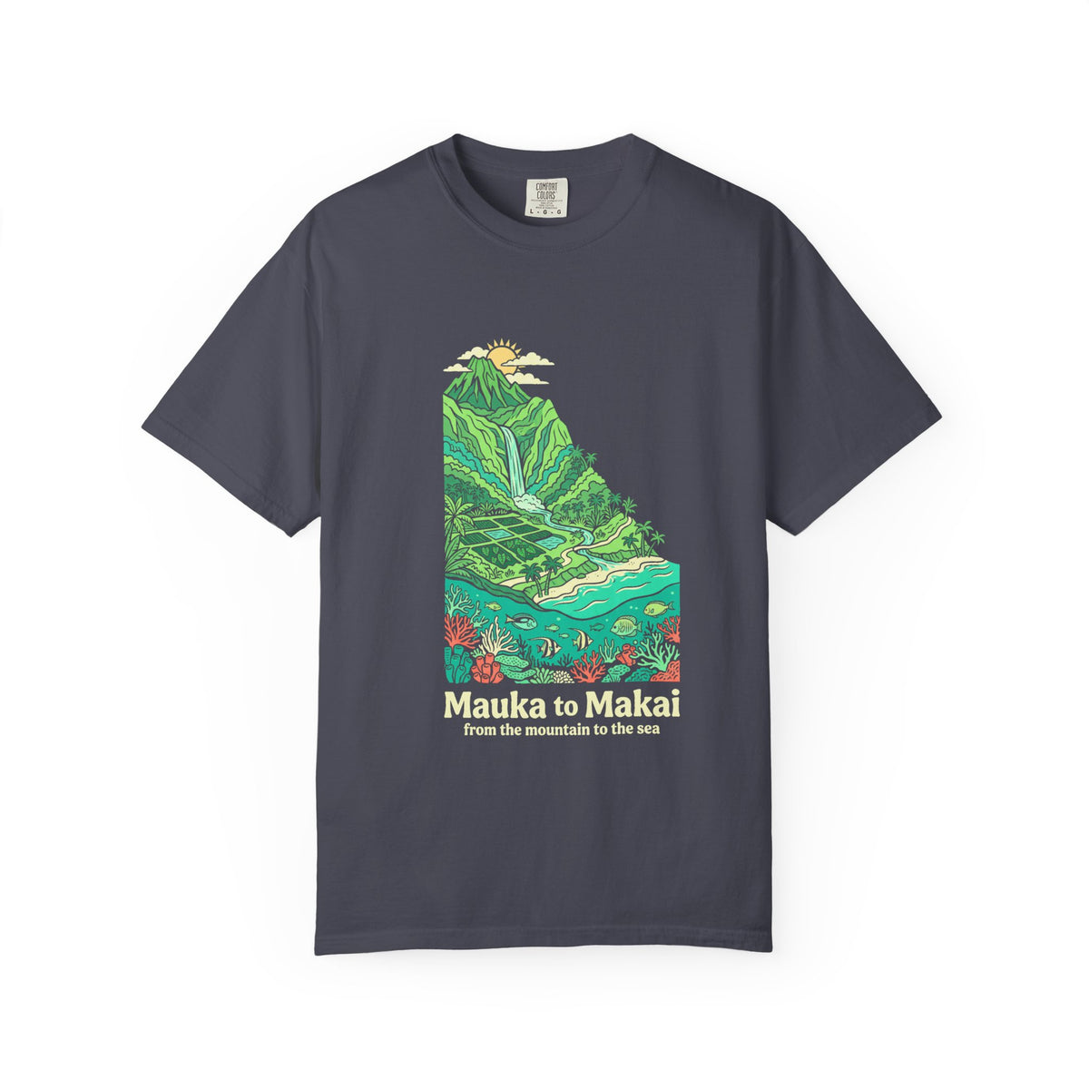 Mauka to Makai Hawaii Mountain to Sea Graphic T-Shirt