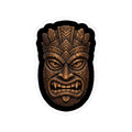 Carved Wooden Tiki Mask Sticker