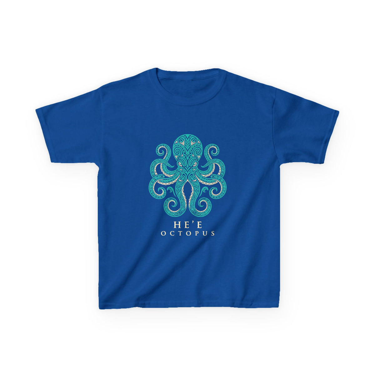 Hee Octopus Polynesian Tribal Hawaii Graphic Kids T-Shirt