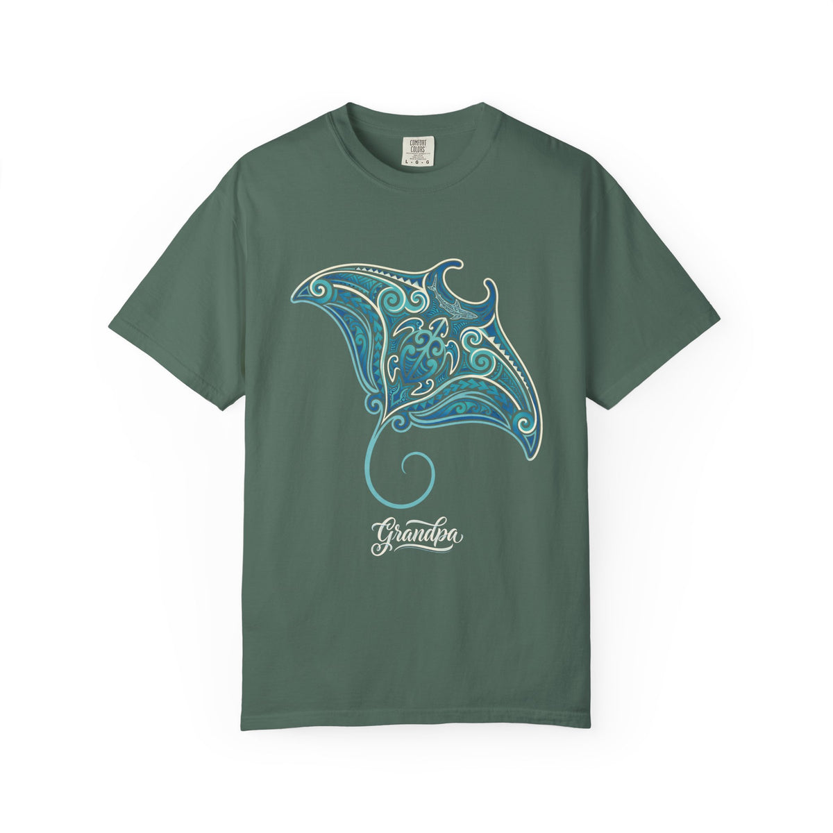 Polynesian Manta Hawaiian Matching Family Grandpa T-Shirt