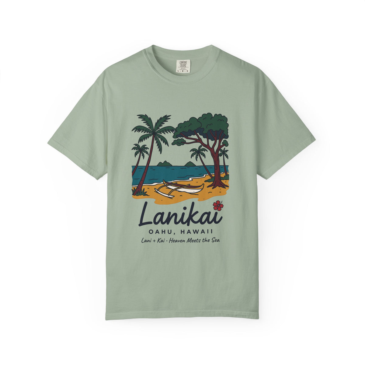 Lanikai Beach Oahu Hawaii Vintage Travel Graphic T-Shirt