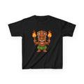 Tiki Man Hawaiian Luau Tropical Cartoon Graphic Kids T-Shirt