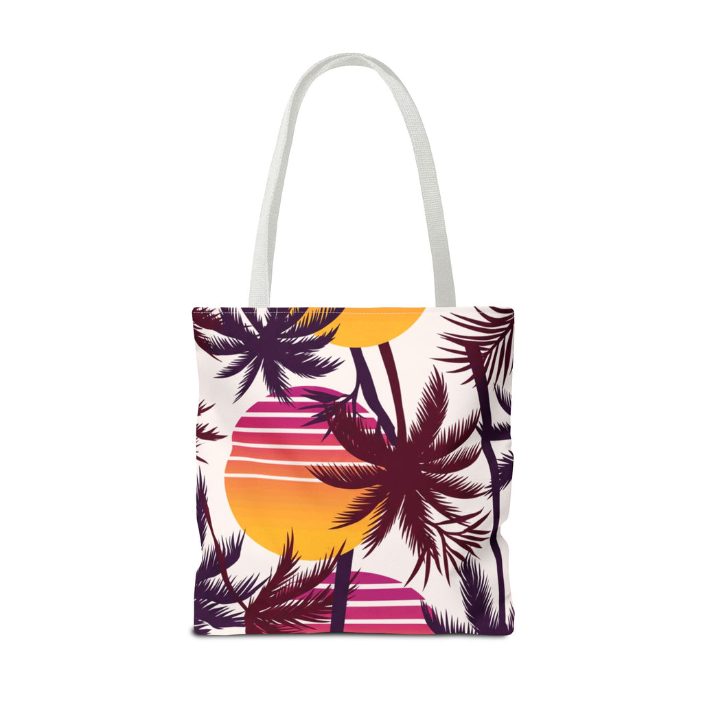Retro Sunset Palms Hawaiian All-Over Tote Bag