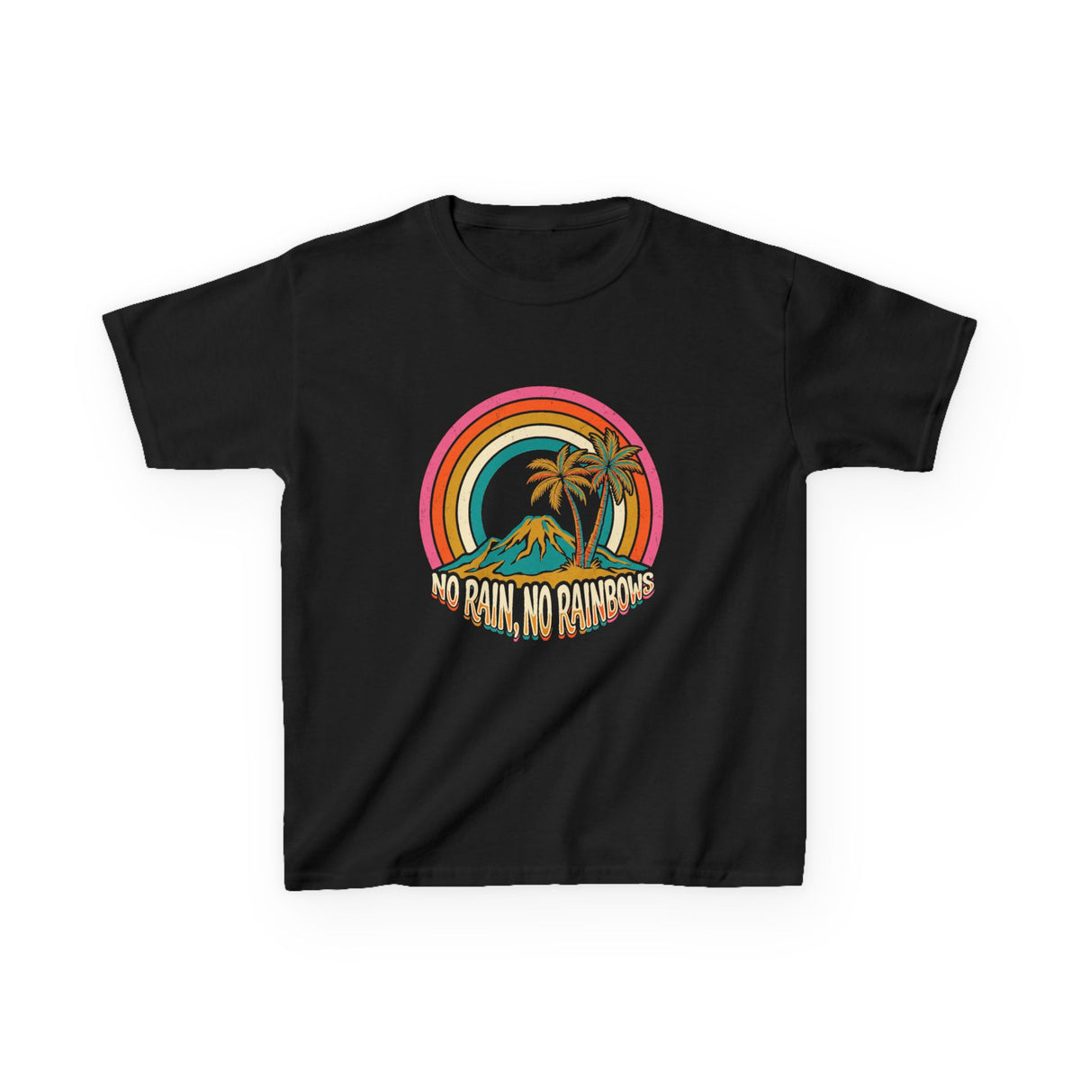 No Rain No Rainbows Hawaii Inspirational Graphic Kids T-Shirt
