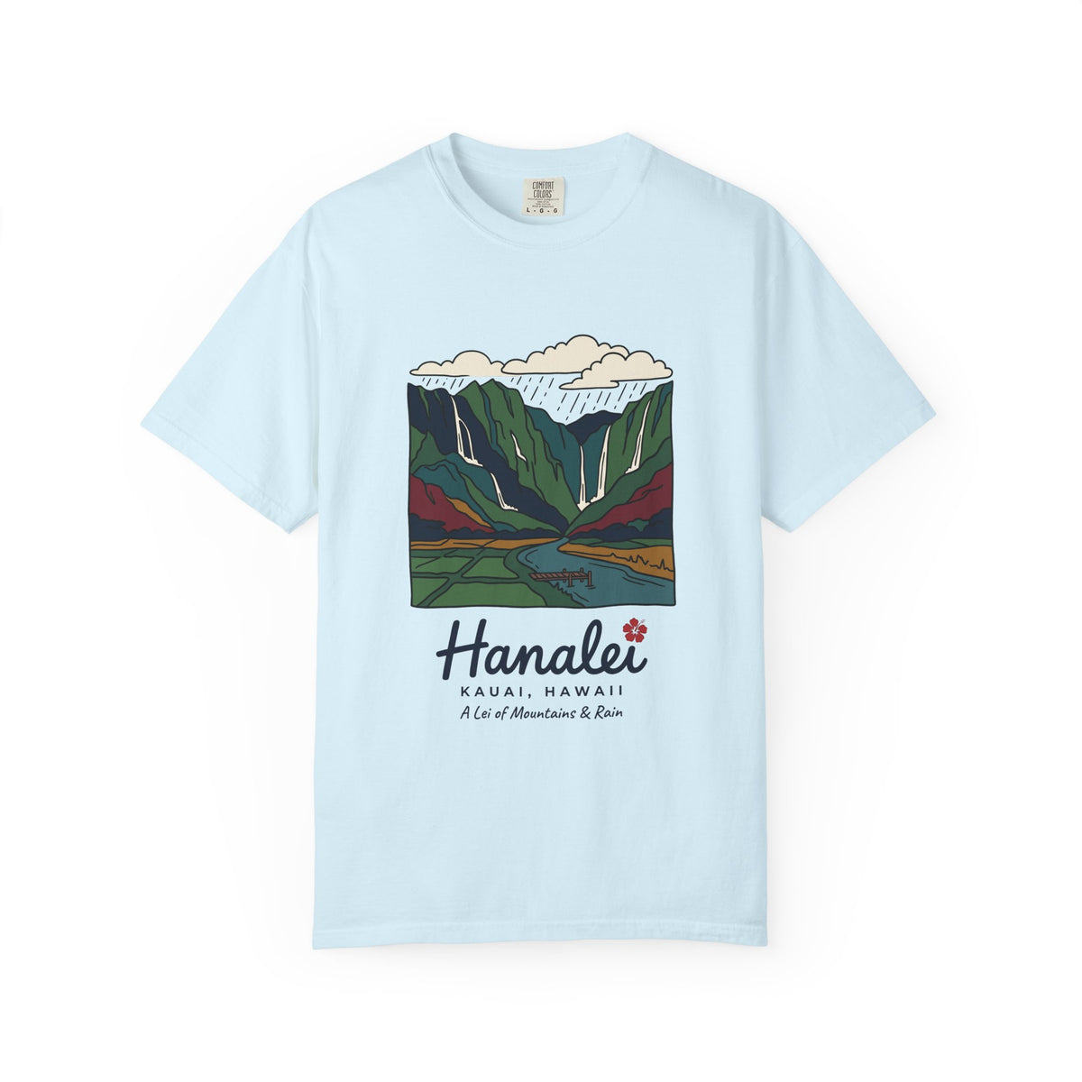Hanalei Bay Kauai Hawaii Vintage Travel Graphic T-Shirt