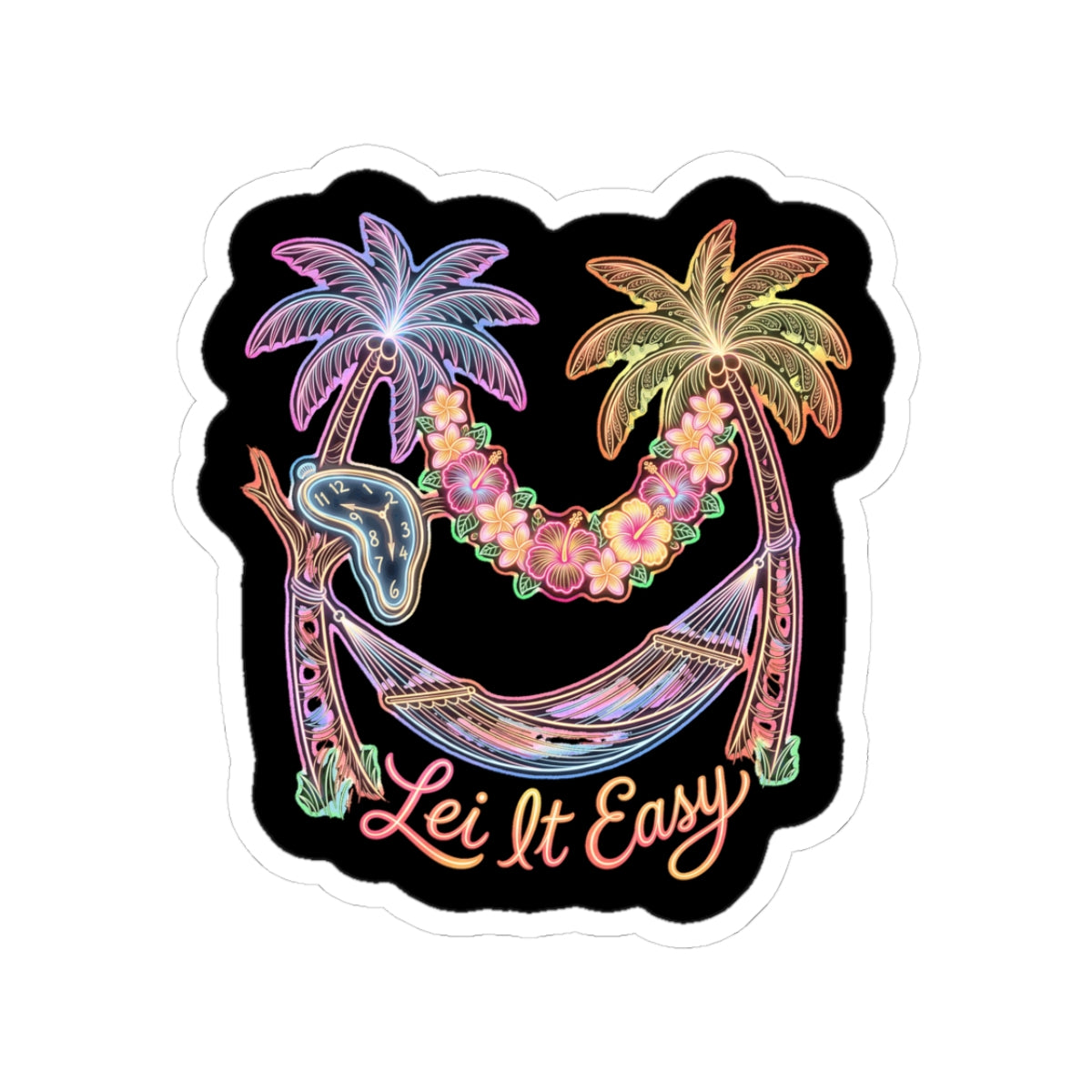 Lei It Easy Hawaii Sticker