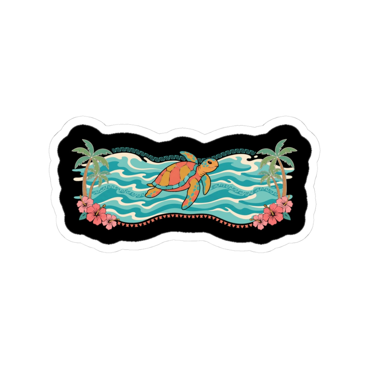 Hawaii Island Paradise Sea Turtle Sticker