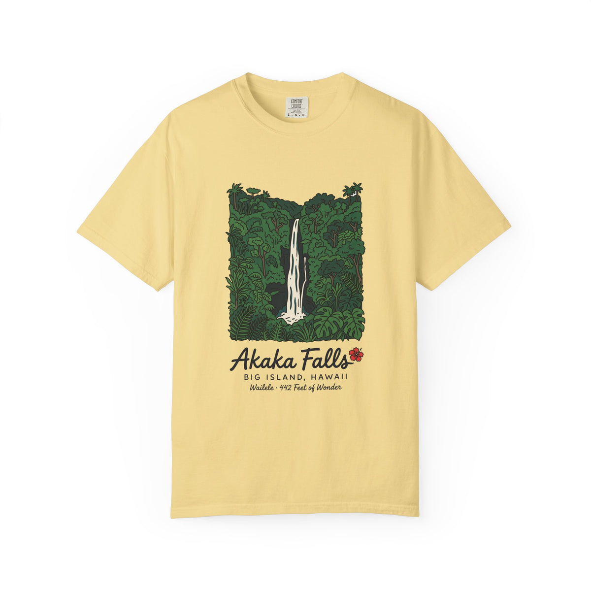 Akaka Falls Big Island Hawaii Vintage Travel Graphic T-Shirt