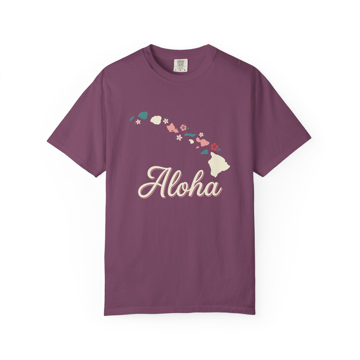 Hawaii Aloha Islands Minimalist Map T-Shirt
