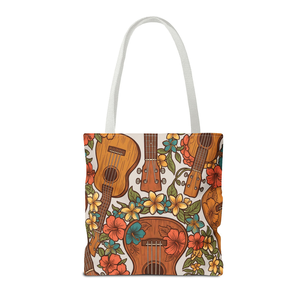 Ukulele & Lei Hawaiian All-Over Tote Bag