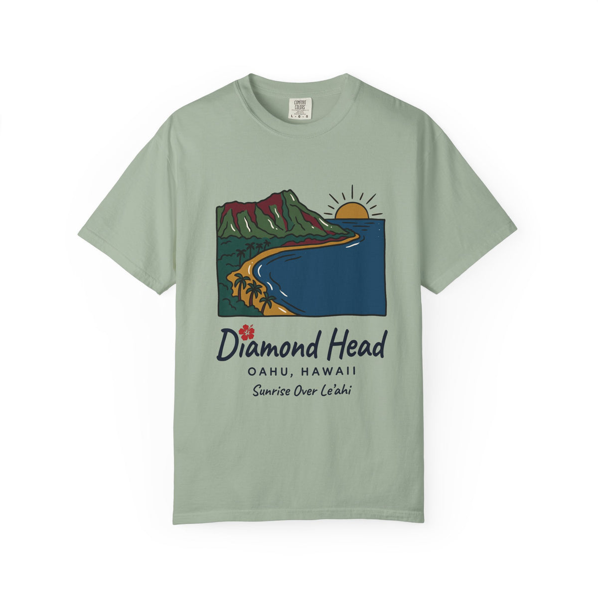 Diamond Head Oahu Hawaii Vintage Travel Graphic T-Shirt