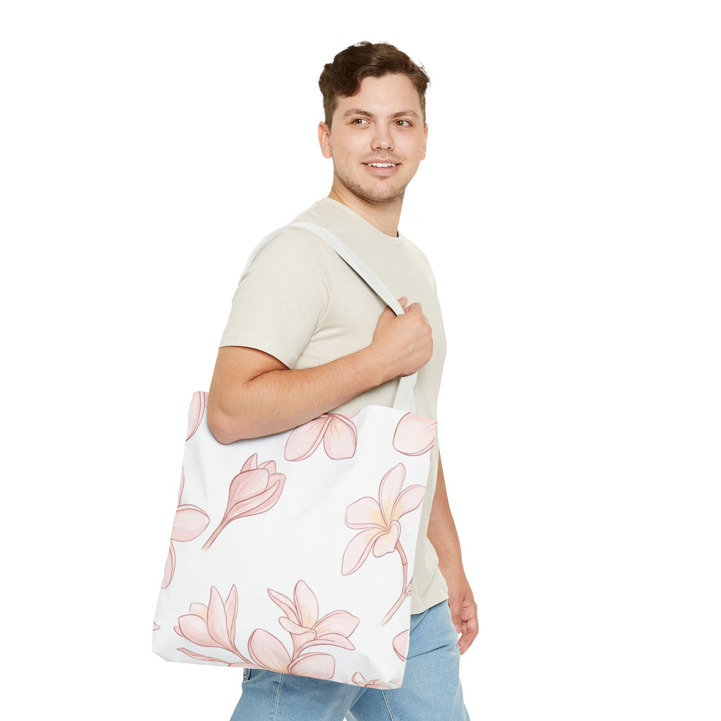 Falling Plumeria Hawaiian All-Over Tote Bag