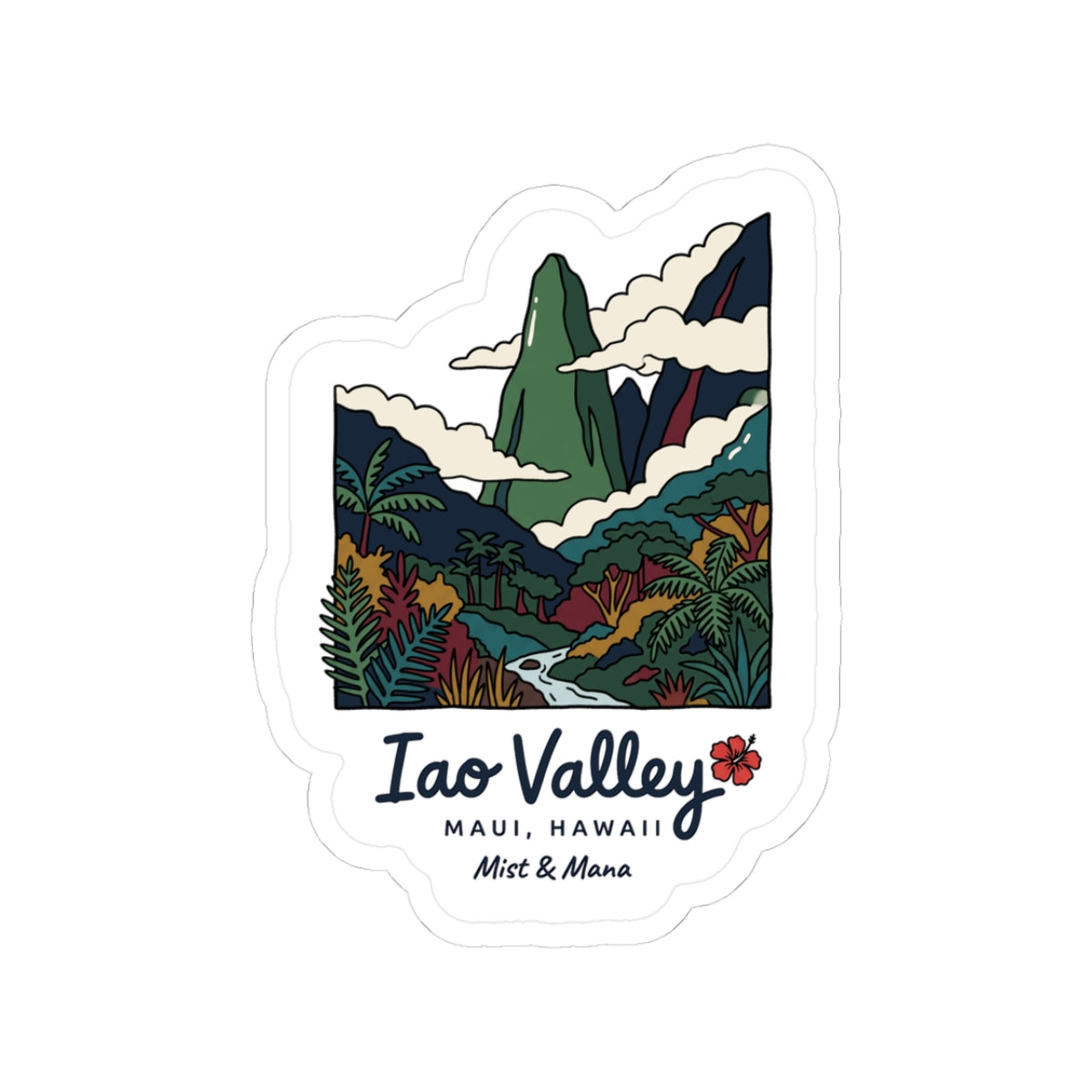 Iao Valley Hawaii Sticker