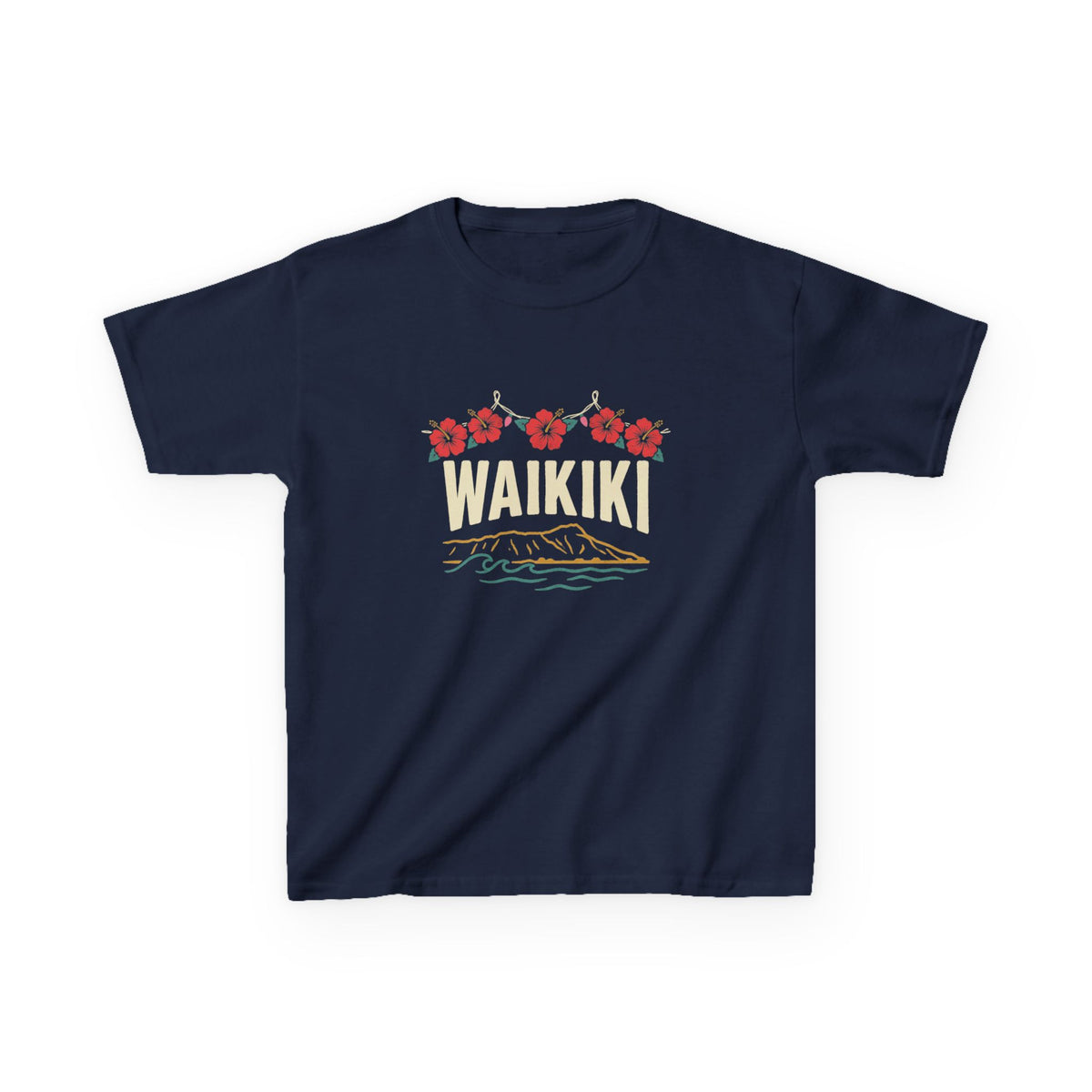 Hibiscus Lights Hawaiian Christmas Kids T-Shirt