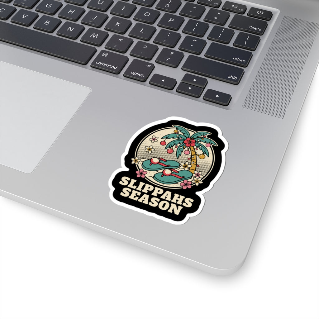 Slippahs Hawaiian Christmas Sticker