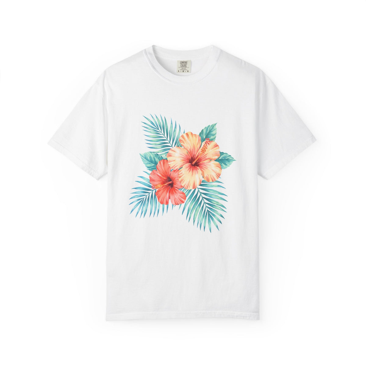 Watercolor Hibiscus Bouquet Hawaiian Floral T-Shirt