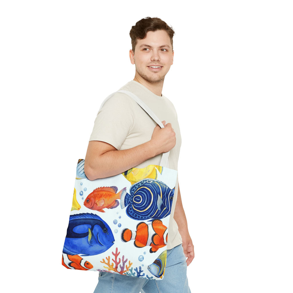 Tropical Reef Fish Hawaiian All-Over Tote Bag