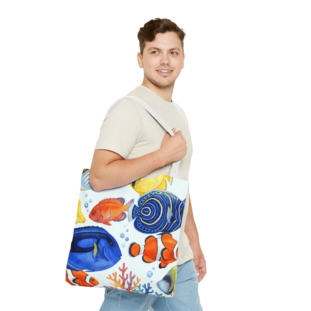 Tropical Reef Fish Hawaiian All-Over Tote Bag