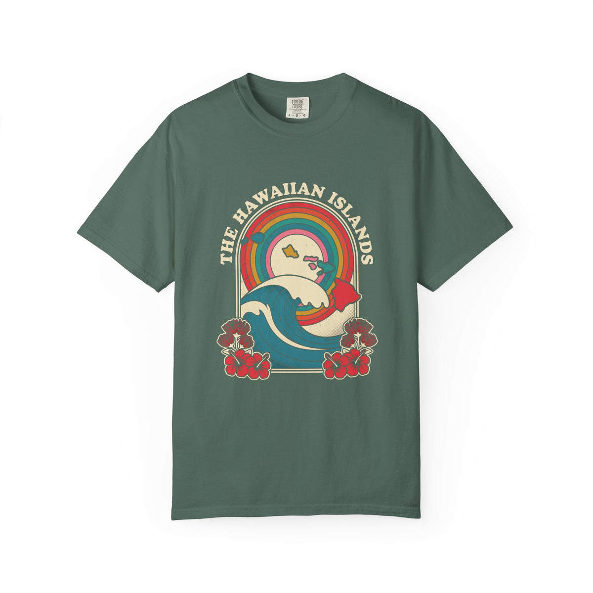 The Hawaiian Islands Retro Travel Poster T-Shirt