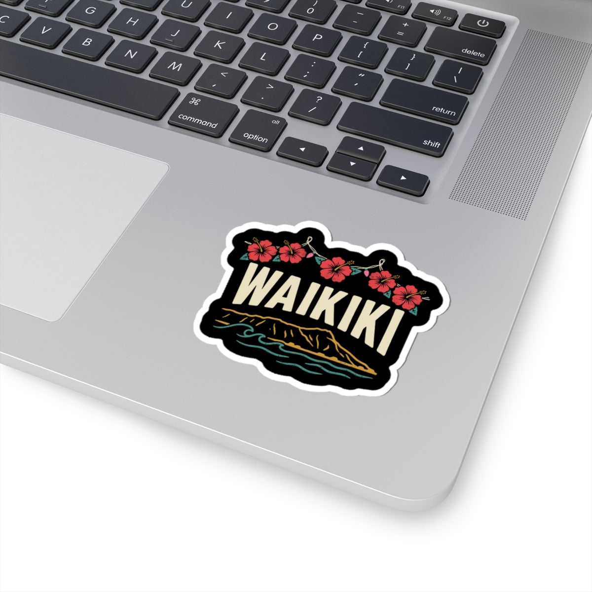 Hibiscus Lights Hawaiian Christmas Sticker