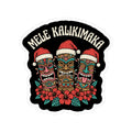 Mele Tikis Hawaiian Christmas Sticker