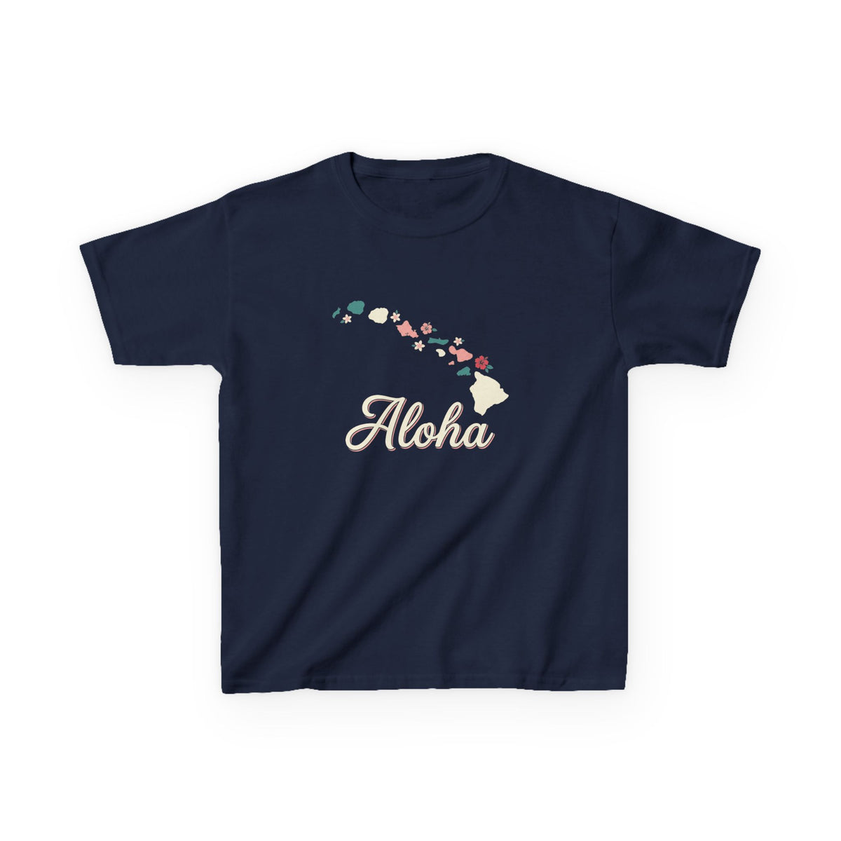 Hawaii Aloha Islands Minimalist Map Kids T-Shirt