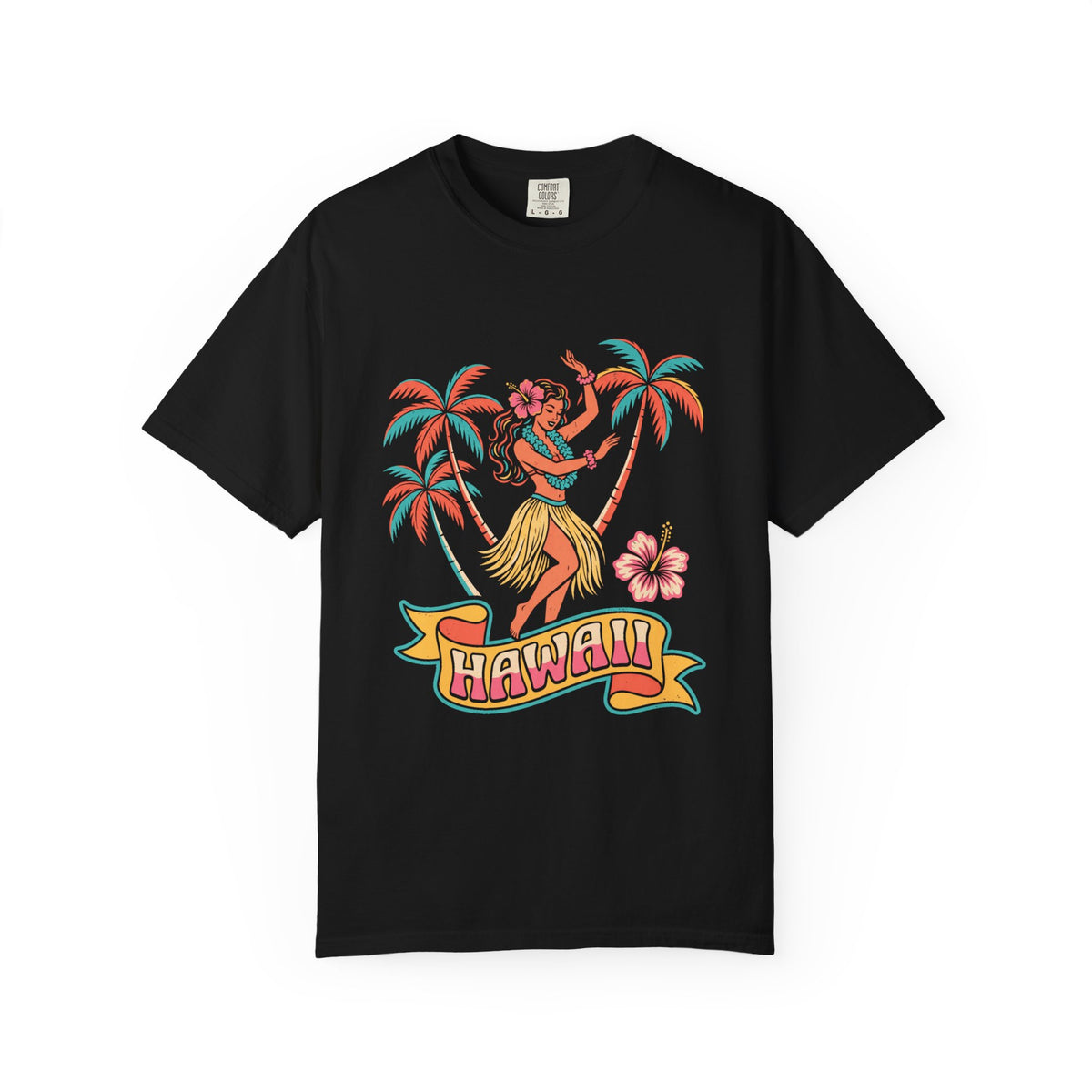 Retro Hula Dancer Hawaii Vintage Graphic T-Shirt