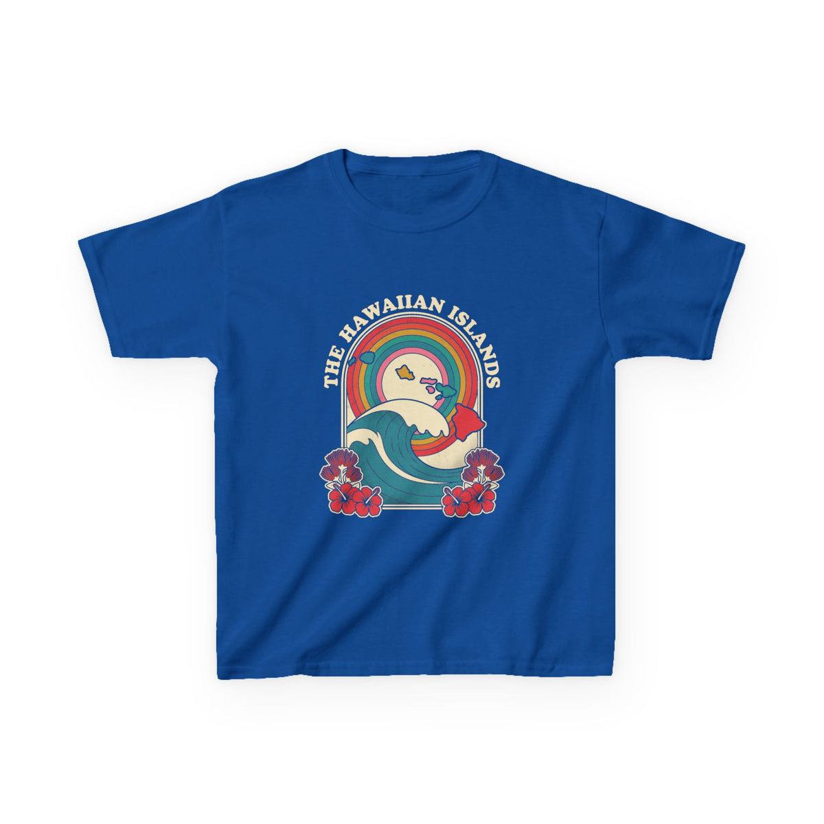 The Hawaiian Islands Retro Travel Poster Kids T-Shirt
