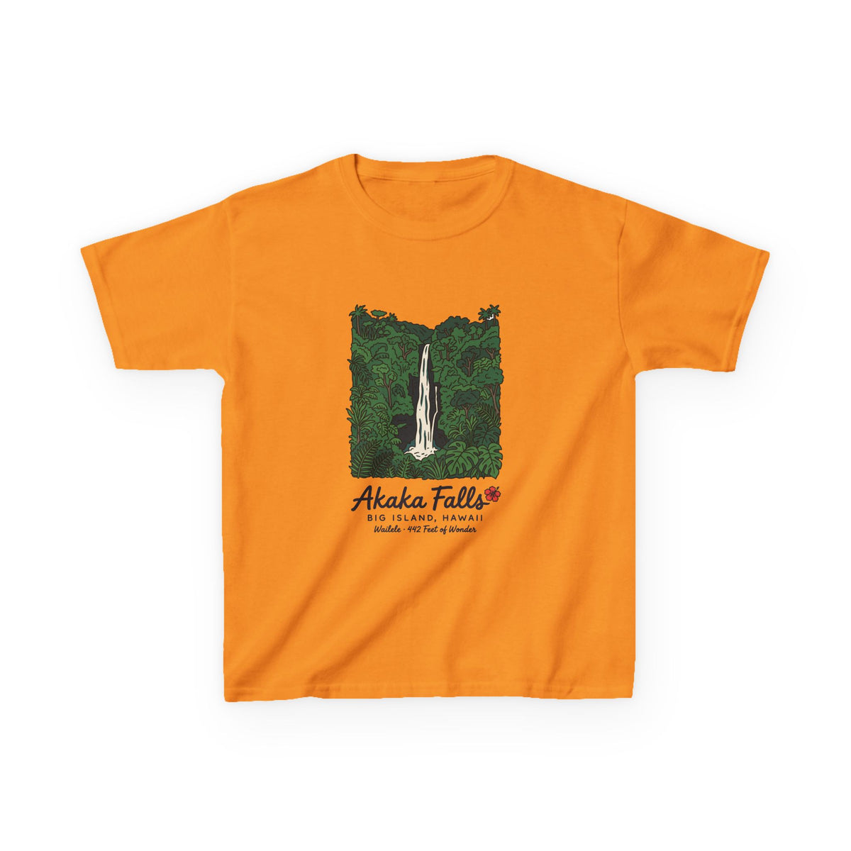 Akaka Falls Big Island Hawaii Vintage Travel Graphic Kids T-Shirt
