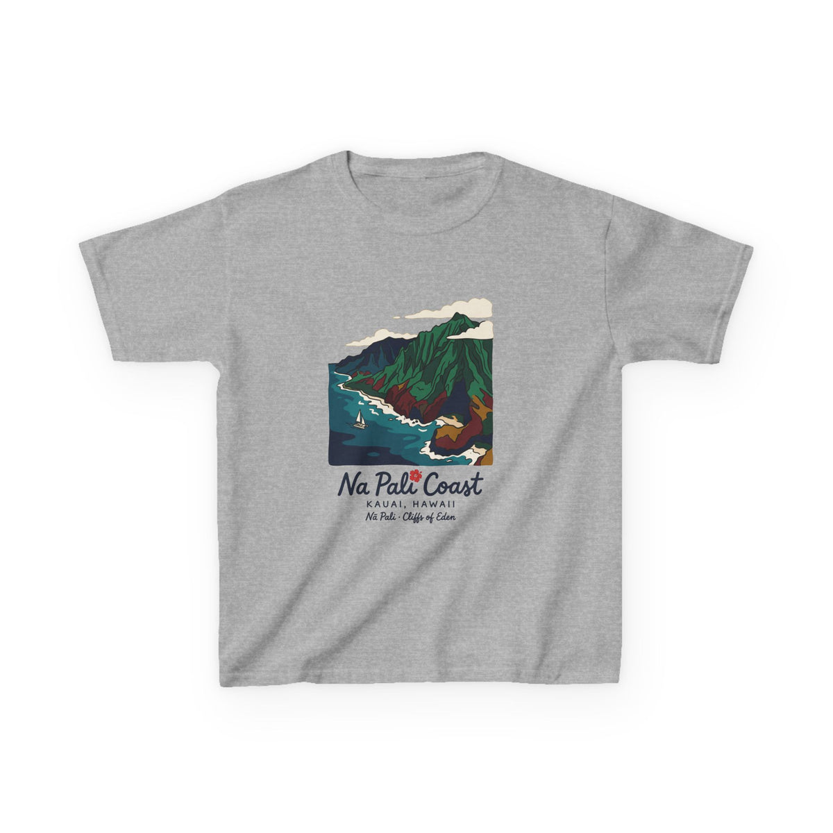 Na Pali Coast Kauai Hawaii Vintage Travel Graphic Kids T-Shirt