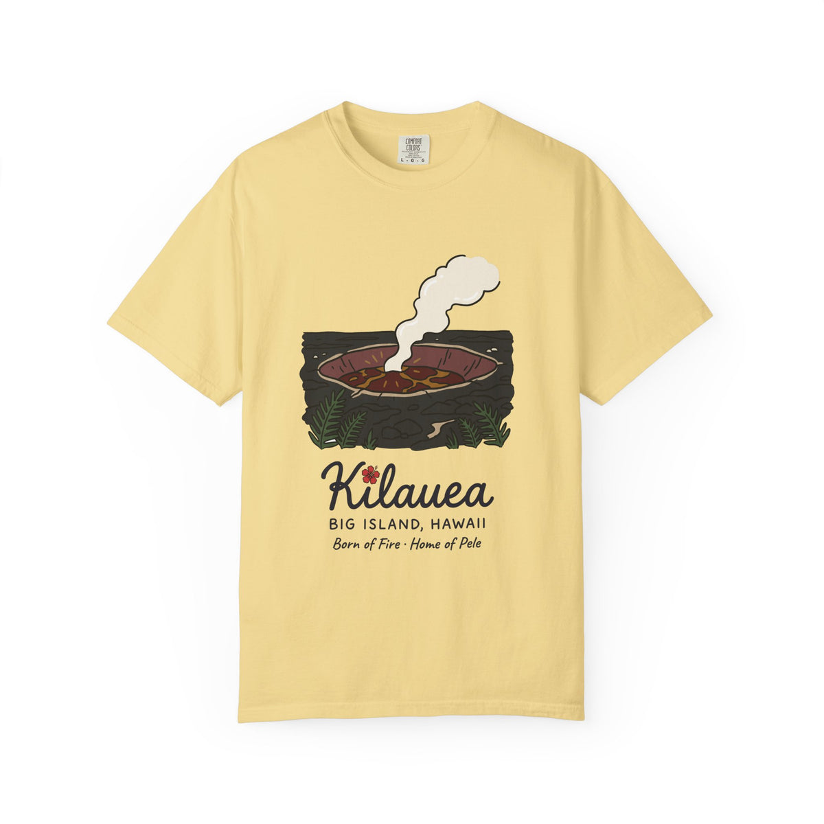 Kilauea Volcano Big Island Hawaii Vintage Travel Graphic T-Shirt