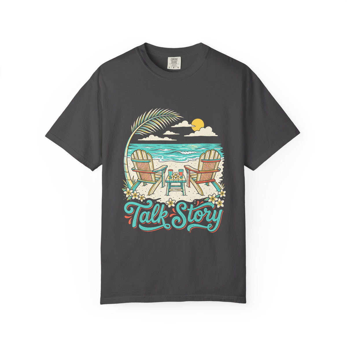 Talk Story Hawaii Beach Chairs Retro Graphic T-Shirt