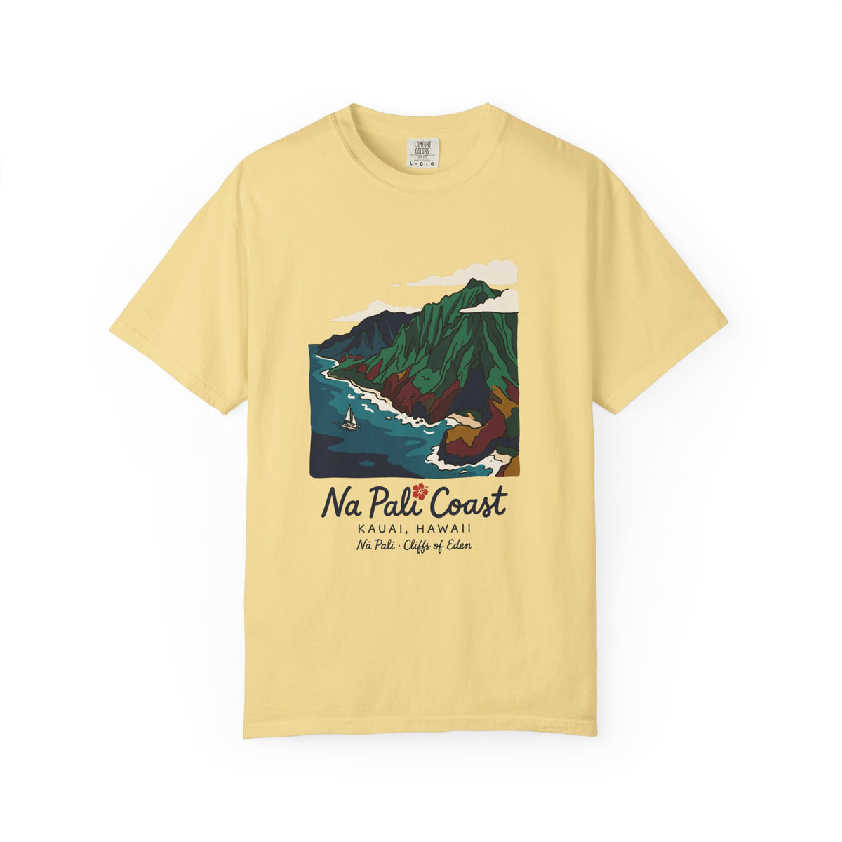 Na Pali Coast Kauai Hawaii Vintage Travel Graphic T-Shirt