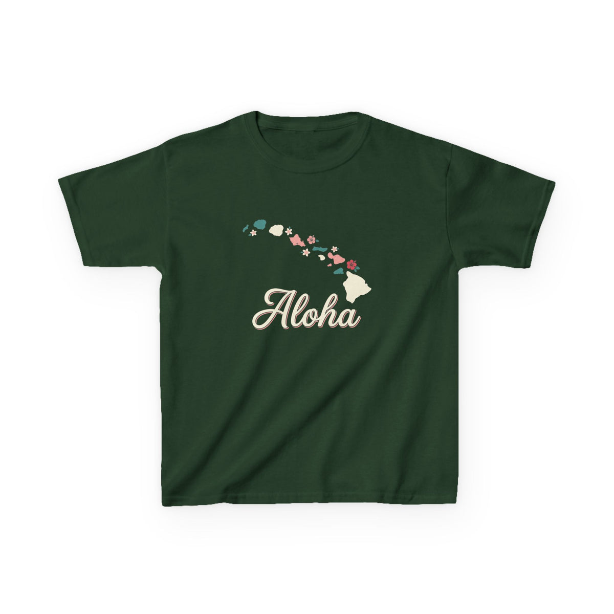Hawaii Aloha Islands Minimalist Map Kids T-Shirt