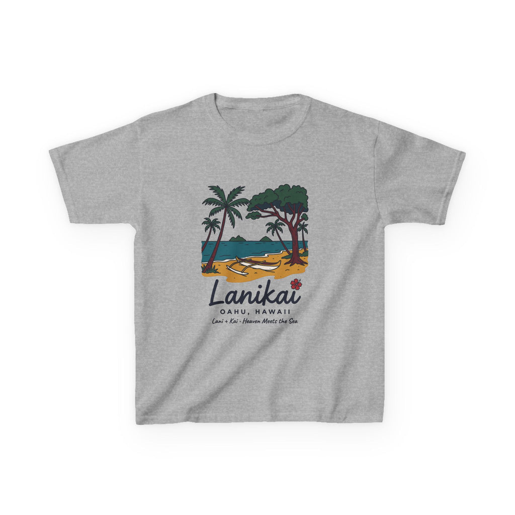 Lanikai Beach Oahu Hawaii Vintage Travel Graphic Kids T-Shirt