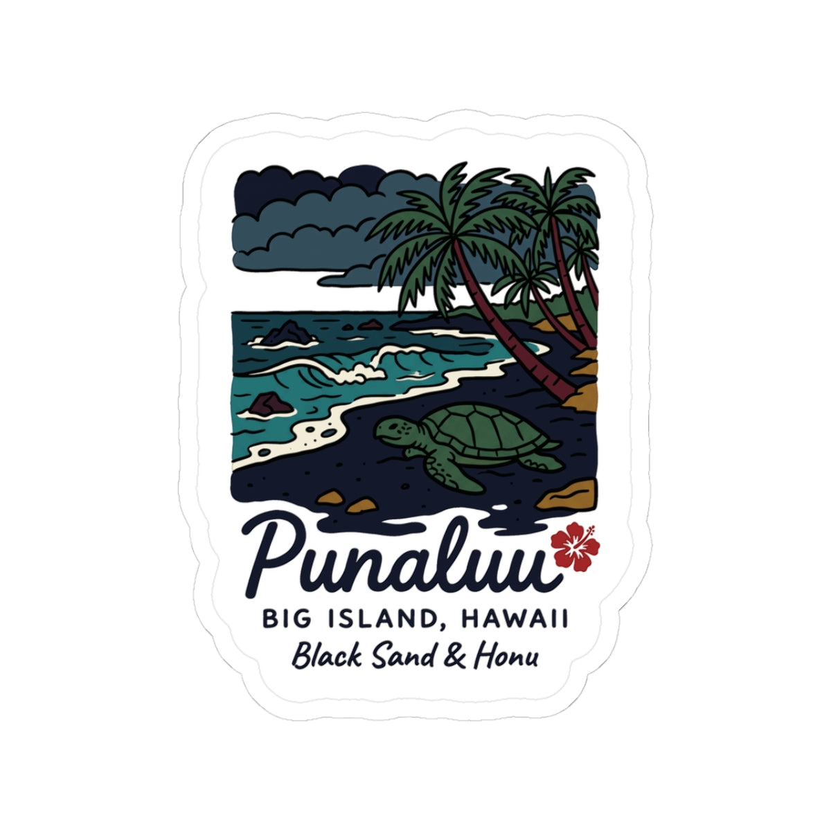 Punaluu Hawaii Sticker