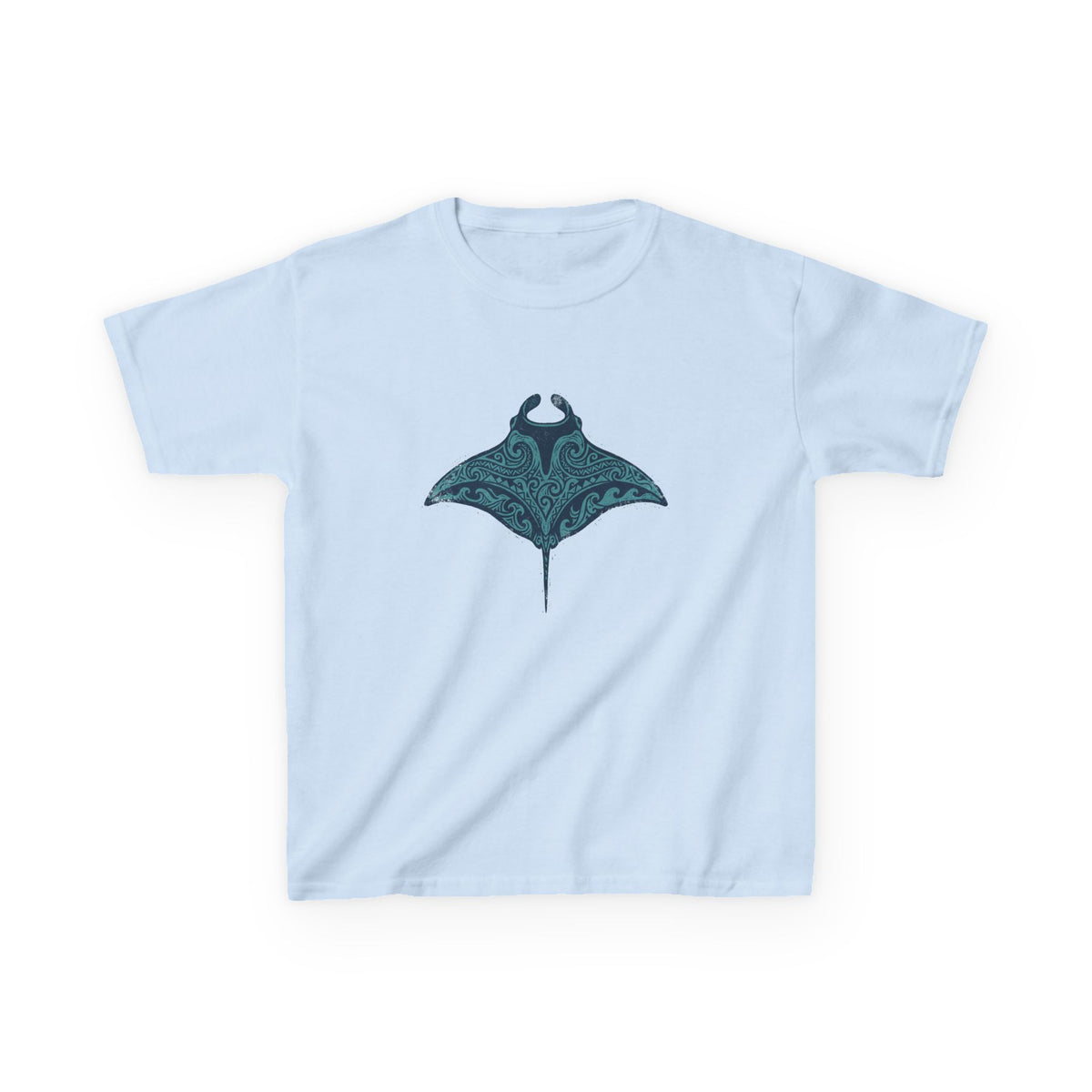 Tribal Manta Ray Polynesian Hawaiian Graphic Kids T-Shirt