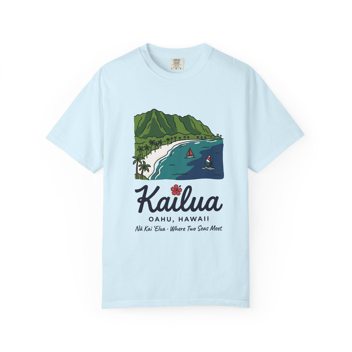 Kailua Beach Oahu Hawaii Vintage Travel Graphic T-Shirt