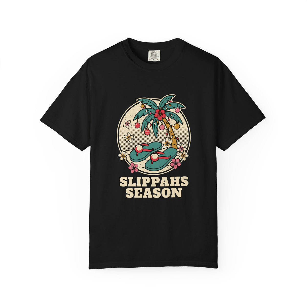Slippahs Hawaiian Christmas T-Shirt