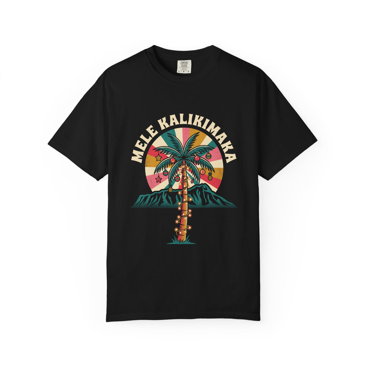 Palm Lights Hawaiian Christmas T-Shirt