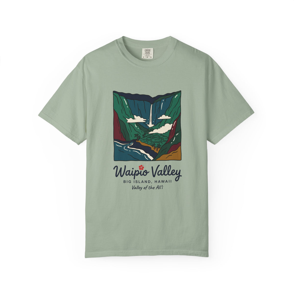 Waipio Valley Big Island Hawaii Vintage Travel Graphic T-Shirt